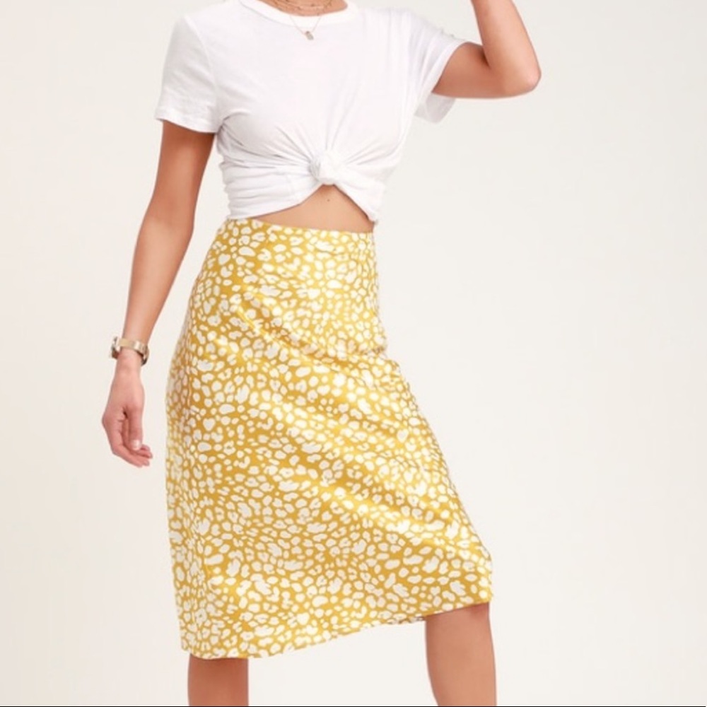 | Yellow Leopard Print Skirt |